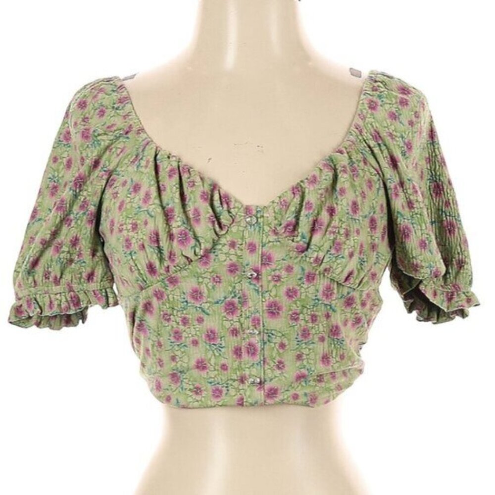 Dolls Kill Emory Park fairycore cottagecore floral crop top - Picture 4 of 7